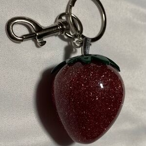 Glittery Red Strawberry Purse Charm